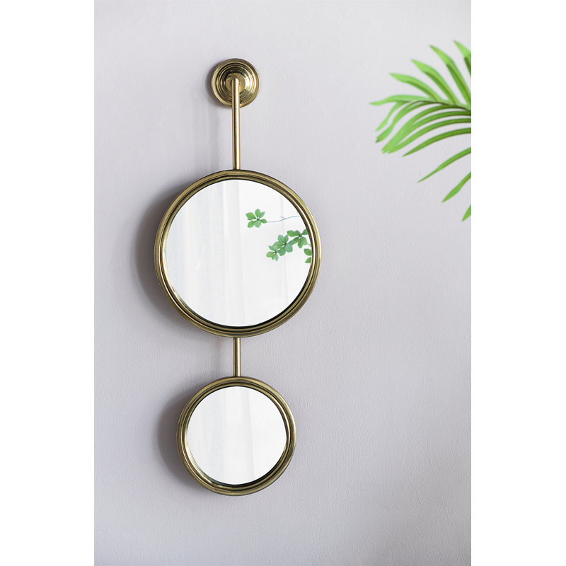 2 miroirs ronds pour décoration murale