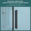 Porte de douche de coin de 42 po de large x 76 po de hauteur avec verre trempé de 8 mm, cadre noir mat pour les salles de bain modernes