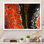 Organique formes en orange liquide rose et noir - art mural moderne et contemporain sur toile