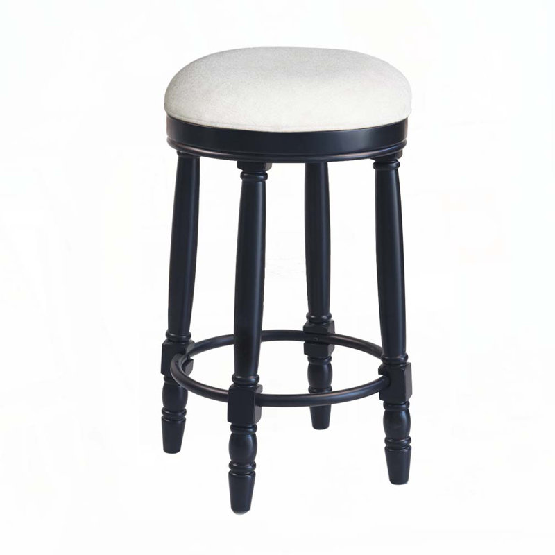Tabouret de bar pivotant à 360 °, Noir, noir, noir, noir, Beige