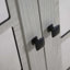 Armoire de rangement avec portes réglables décoratives et miroir-75064194