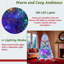 Arbre de Noël artificiel pré-éclairé avec base en métal, 800 branches, 300 lumières DEL et 11 modes d'éclairage Sliver