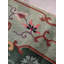 Magnifique tapis vert antique en laine Art Deco