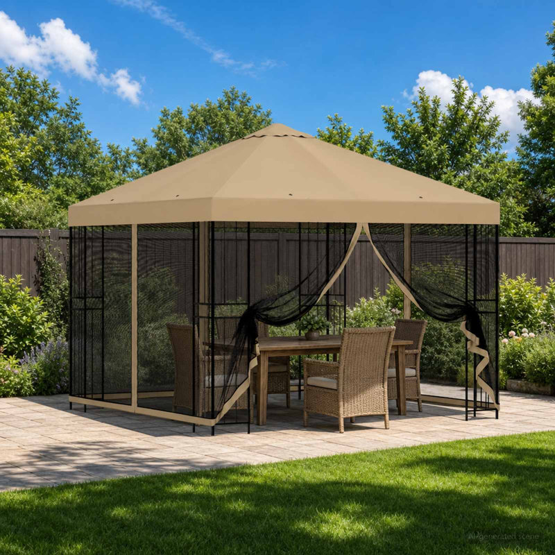 vidaXL Garden Gazebo Polyester and Steel