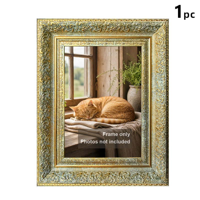 Cadre photo de style rétro 11 pièces x 14 po doré antique 1PC, Antique Gold, 1, 11" W x 14" H