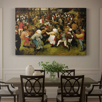 The Peasant Dance-Pieter Bruegel the Elder-Gallery Wrapped Canvas-c. 1569
