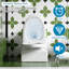 Toilette Water 1,28, conception allongée confort, siège, indice de chasse 1000 grammes, blanc brillant 003S, côté fixation au sol de la salle de bain - hauteur confortable, fixation