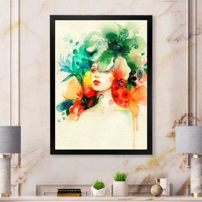 «Elegant Fashion Woman In Vintage Colors», reproduction d'art sur toile glamour