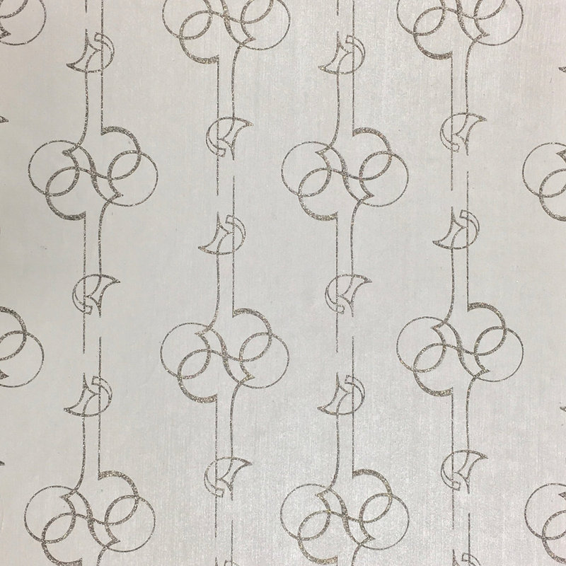 Freda Geometric Wallpaper Roll, Pearl 