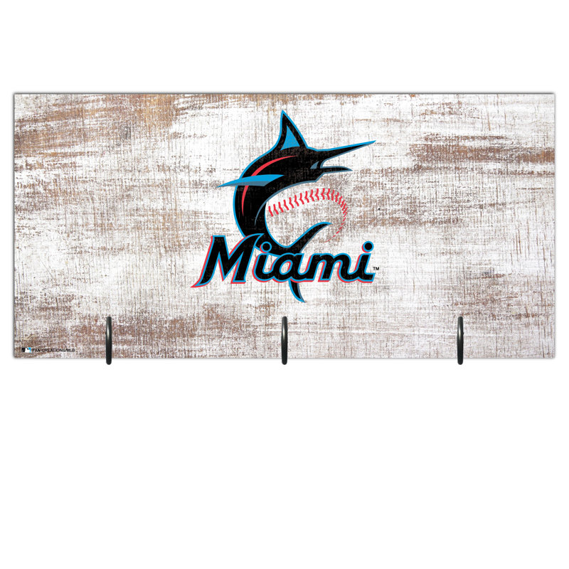 3 - Hook Wall Mounted Coat Rack, Marlins