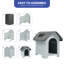 Niche pour chien d'extérieur avec lanterneau et ventilation - différentes tailles de chien-748580704