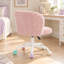 Chaise de bureau à domicile avec tissu en laine d'alpaga haut de gamme-1386789294