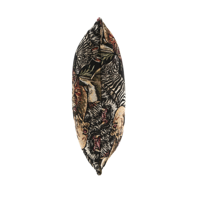 Floral Tapestry Reversible Throw Pillow, African Safari