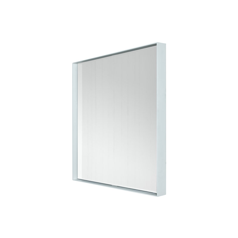 Metal Wall Mirror, White