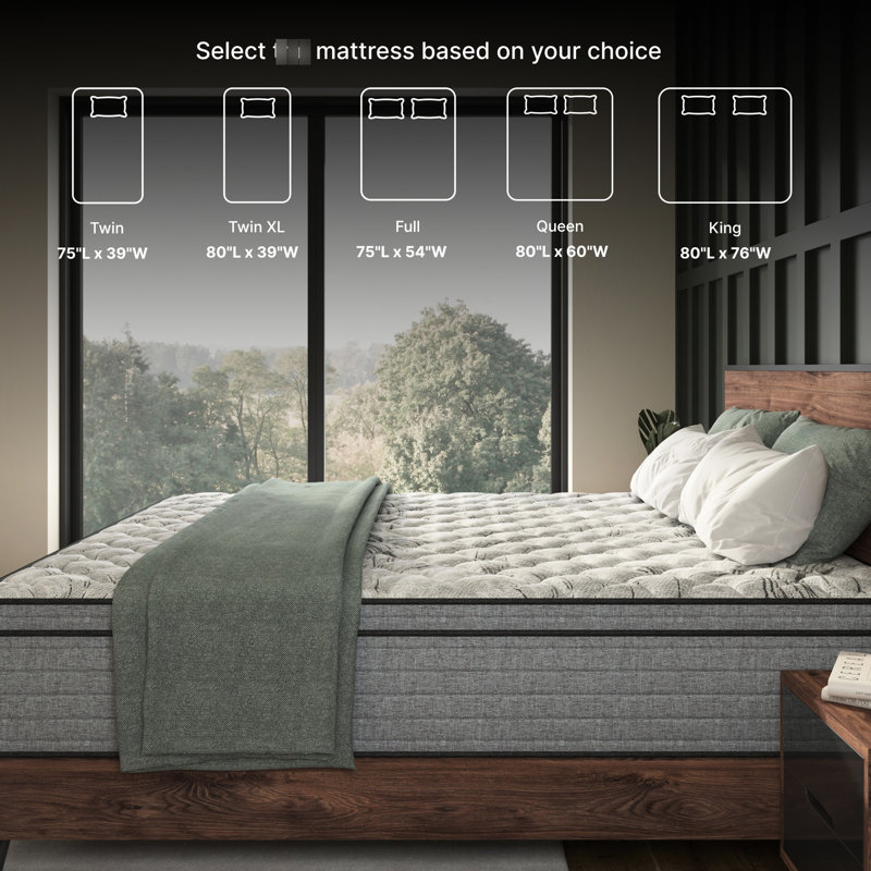 Matelas simple en mousse viscoélastique gélifiée rafraîchissante de 10 pouces, - États-Unis, faible transfert de mouvement, relief, eau, base ajustable, gris blanc, fabrication à ressorts