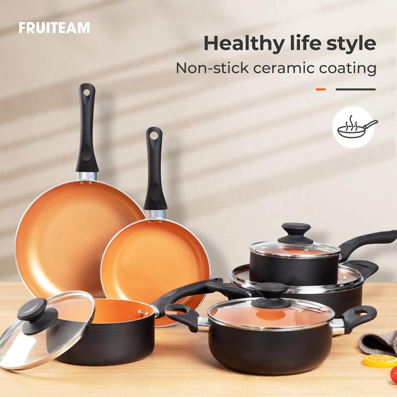 10 - Piece Non-Stick Aluminum Cookware Set