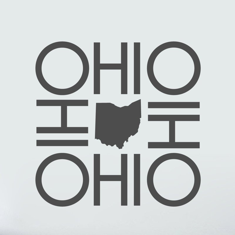 Décalcomanie murale ohio, Gris foncé