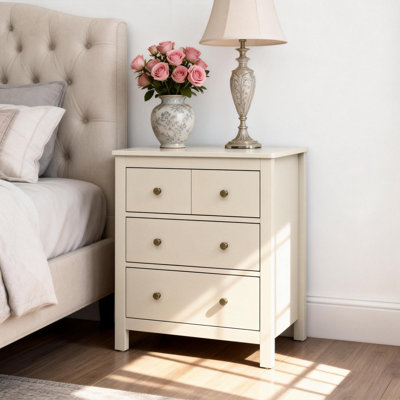 3-Drawer Nightstand, 23.6'' Wood Storage Chest