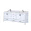 Meuble-lavabo double blanc 80 po X P 22 po D, dessus en marbre de Carrare et ensemble de robinet-117978741