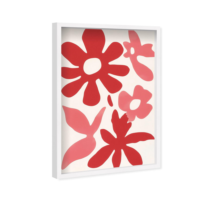 Oliver Gal Glimmers of Dawn I Abstract Botanical - Luxury Shadowbox Framed Wall Art, 25.5" H x 17.5" W, White