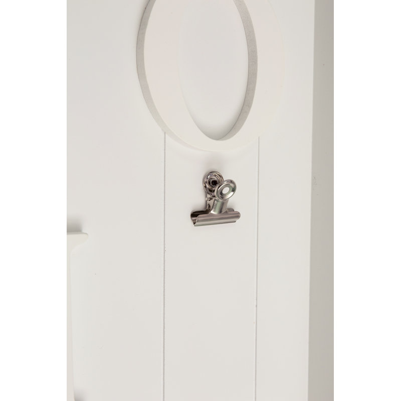Solid Wood Wall Organizer with Key Hooks