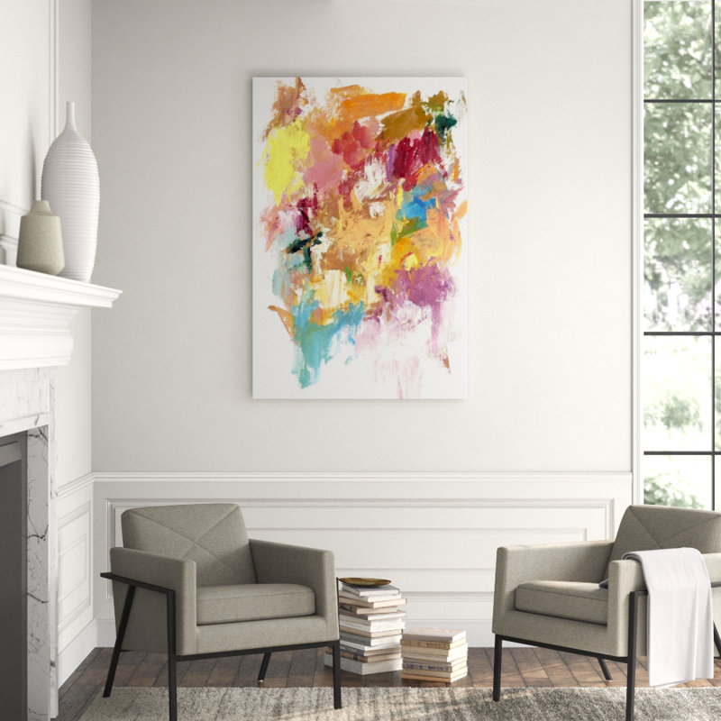 Improvised Movement Painting by Michelle Bennett, 60" H x 40" W, Glass Coat
