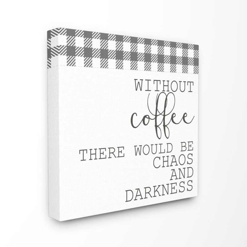 « coffee amusant word », reproduction d’art sur toile, Toile, H 17 po x l 17 po x P 1,5 po