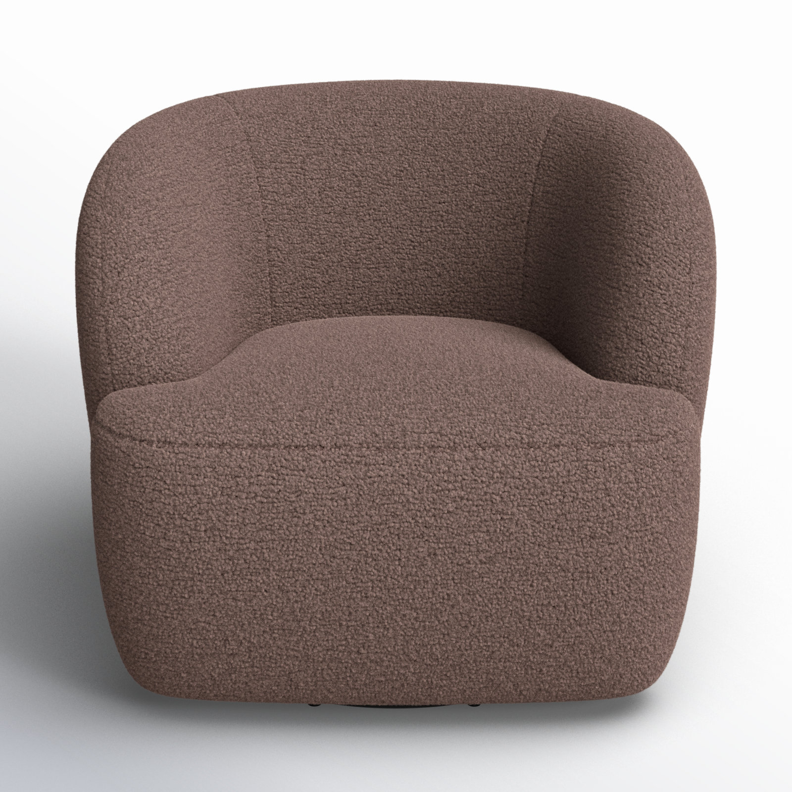 Coleson Swivel Armchair, Brown 100% Polyester