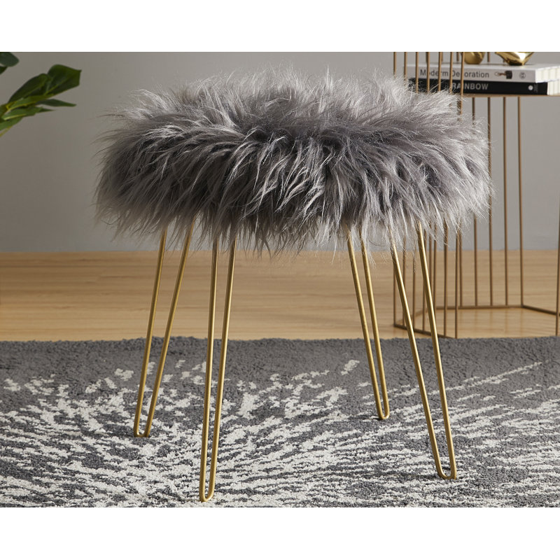 Repose-pieds standard rond de 17 po Kapono, Gris