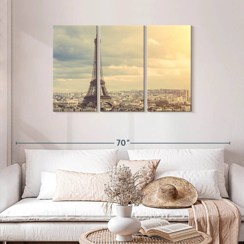 Sebbie sépia Tour Eiffel Paris, H 28 po x l 45 po