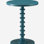 Blue circular wooden side table