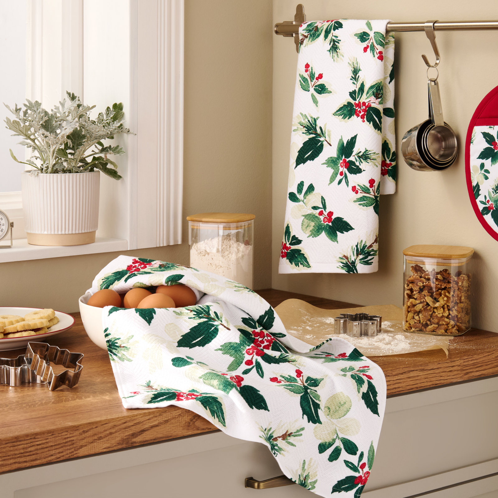 Snowflakes Kitchen Towel Set 2-Pack 16"x28"