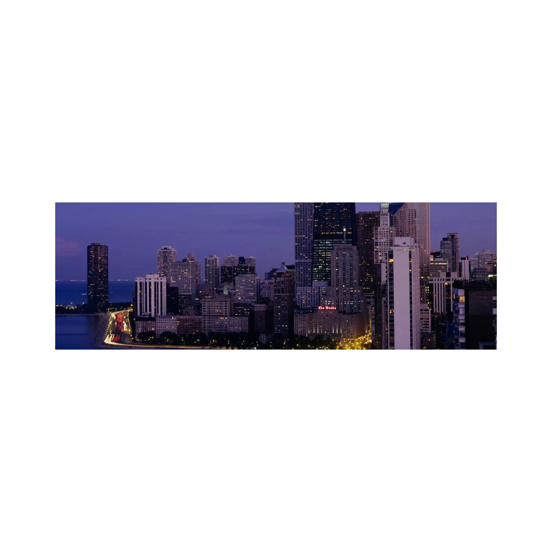 Buildings In A City, Chicago, Cook County, Illinois, USA - Wrapped Canvas Panoramic Print
