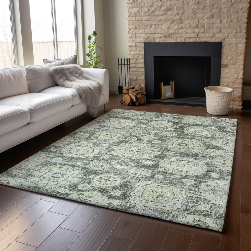 Tapis aloès Cerrito lavable à la machine de qualité supérieure, Rectangle 9 pi x 12 pi