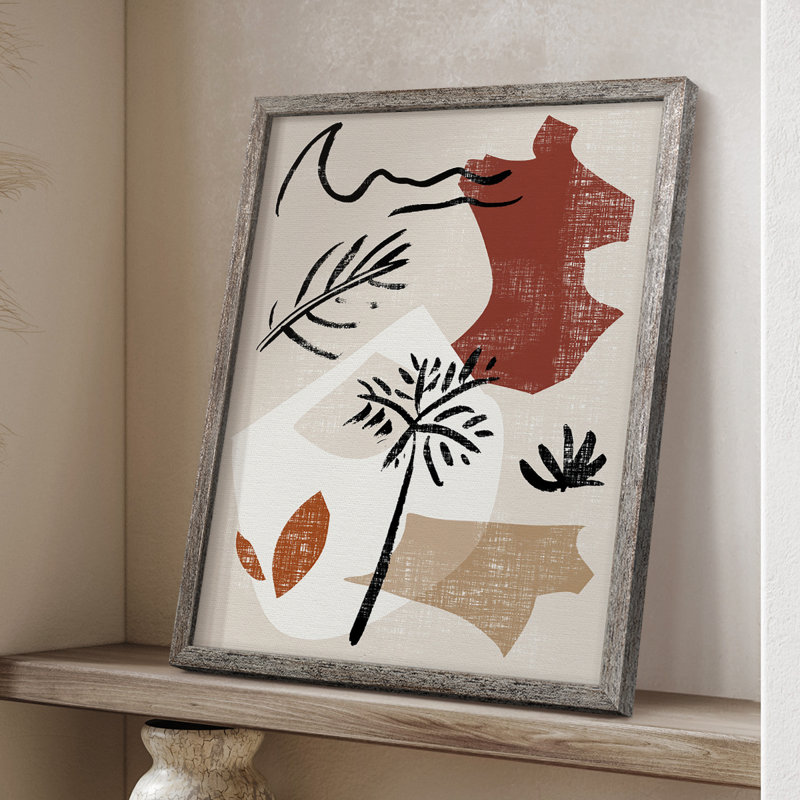 Soft Palms V Framed Print - Solid Wood, 21" H x 17" W
