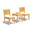 Sack Outdoor 3 - Piece Teak Dining Set