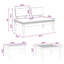  Ensemble de banc de jardin 4 pièces moyen brun et crème 2 places-1368035801