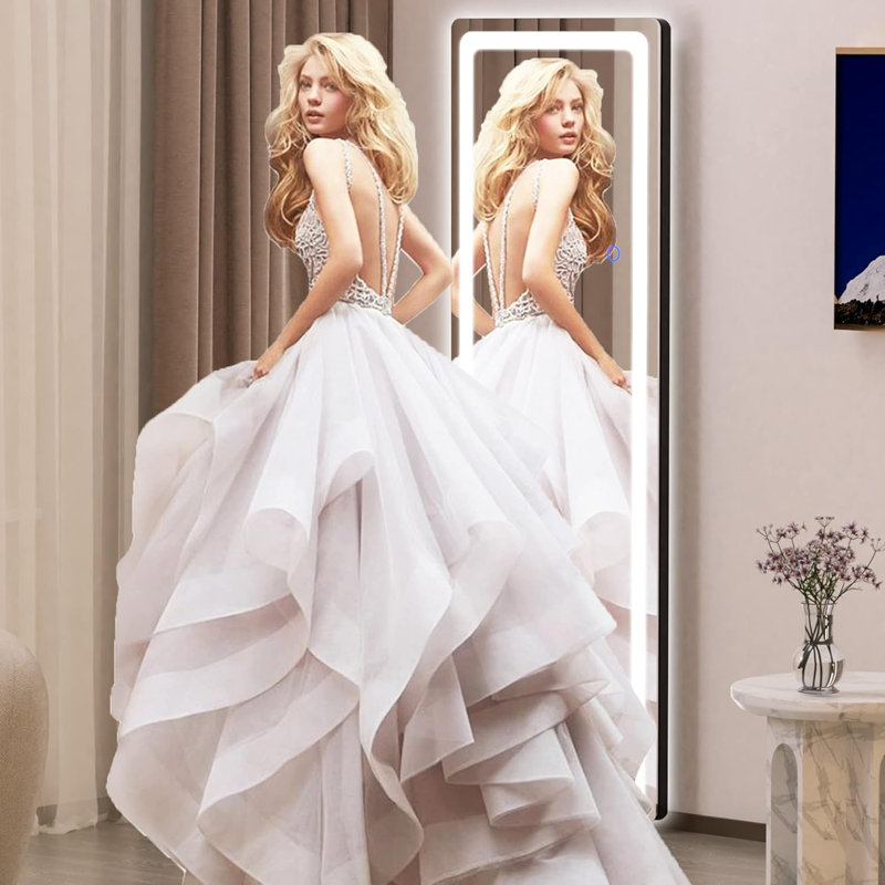 Miroir pleine grandeur moderne et contemporain, Blanc