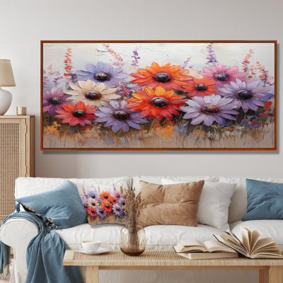 Iqrar lavande et coucher de soleil teintes champ de tournesols I - art mural de tournesols pour le salon