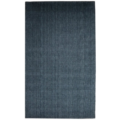 Tapis tissé à la main | Tapis moderne en laine | Tapis bleu sarcelle foncé 8 mm