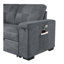 Canapé-lit modulaire réversible en tissu tissé 95 po Toby Modern
