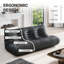 Canapé rembourré, canapé paresseux, canapé en similicuir, fauteuil à billes avec accoudoirs à compression, salon pour adulte, salon, appartement pour chambre à coucher-106855256