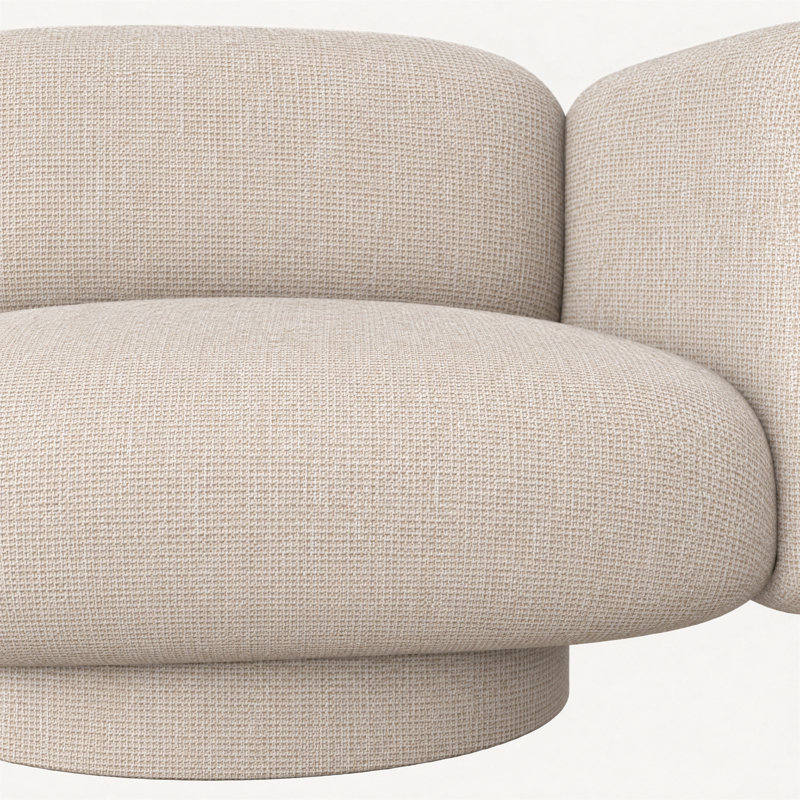Canapé 2 places Rimo - Beige-Pierre, 82" W, Beige Fabric