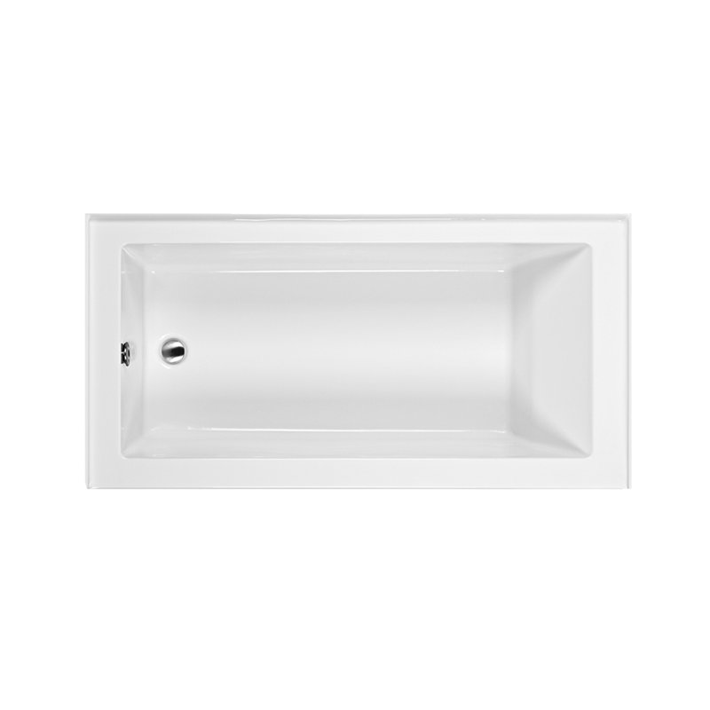 Cameron 2 DoloMatte 60" x 30" Alcove Soaking Solid Surface Bathtub, 20" H x 60" W x 30" D, Left Air