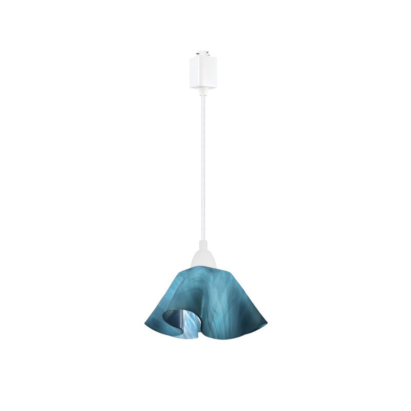 Luminaire suspendu Dale, Petit, Blanc, Bleu ciel