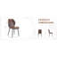 Chaises de salle à manger confortables, ensemble de salle à manger moderne en cuir et métal Pu