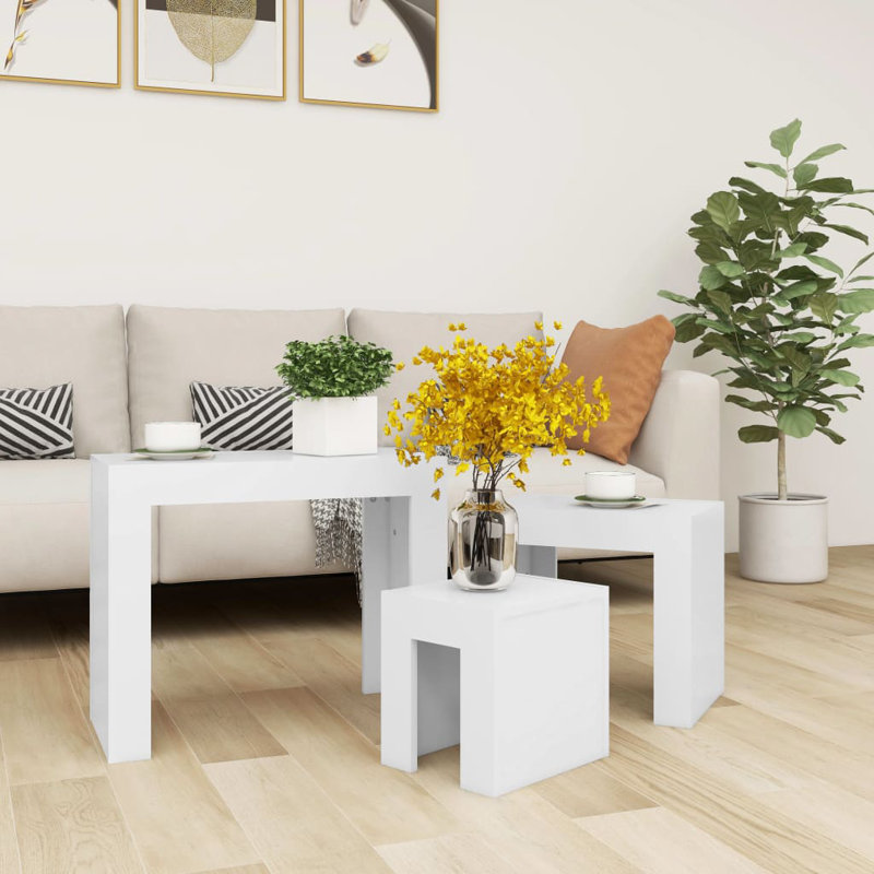 Godbeare Sled Coffee Table, White