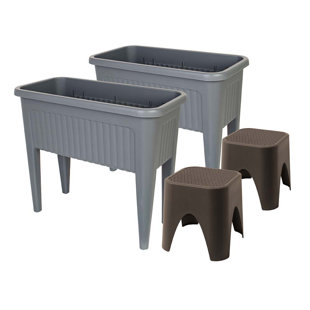 Ensemble de lit de jardin et tabouret 4 pièces Provence (Ensemble de 4)