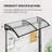 VIVOHOME 77.4'' W x 11'' D Plastic Clear/Black Cover Retractable Door / Window Awning-87418959