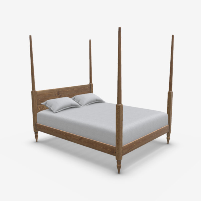 Thorndale Solid Wood Bed, Super King (6'), Espresso Wood